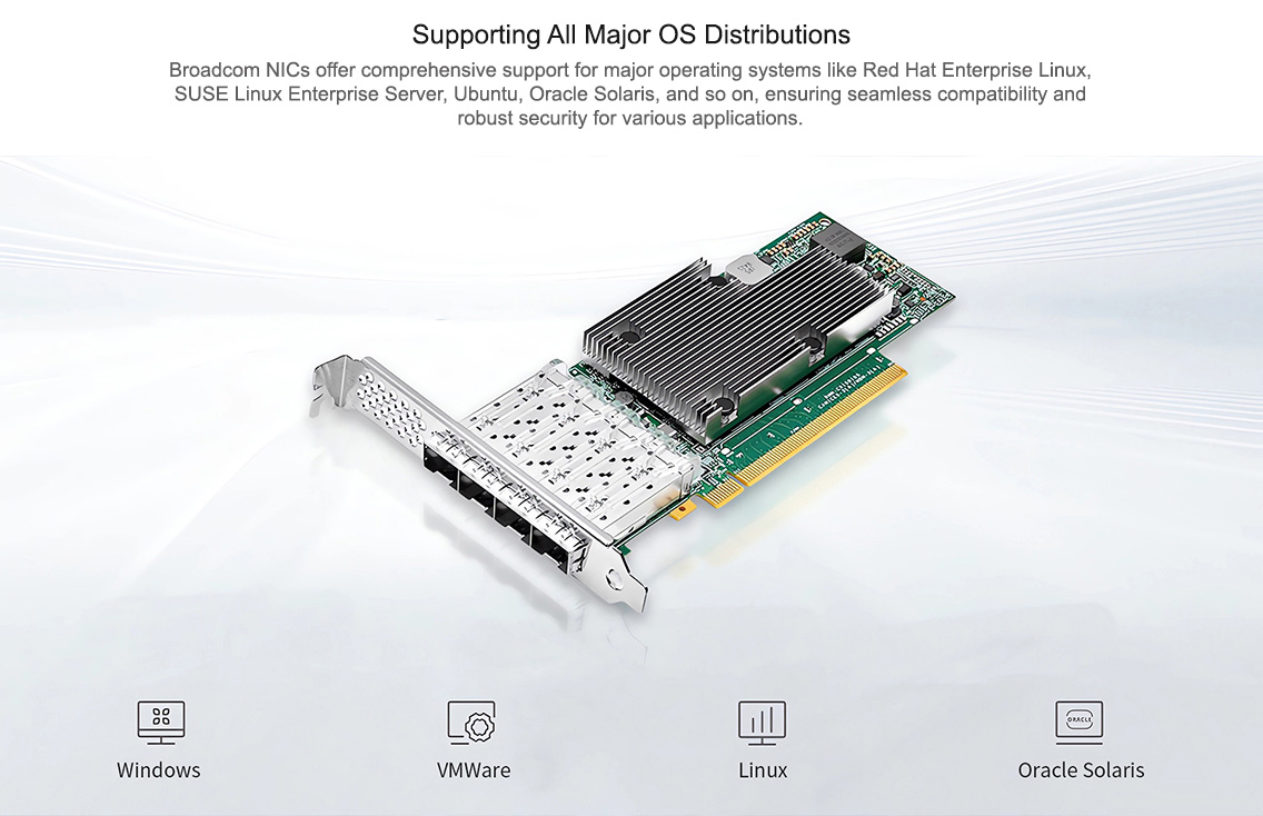 BCM957504-P425G Supporting All Major OS Distributions